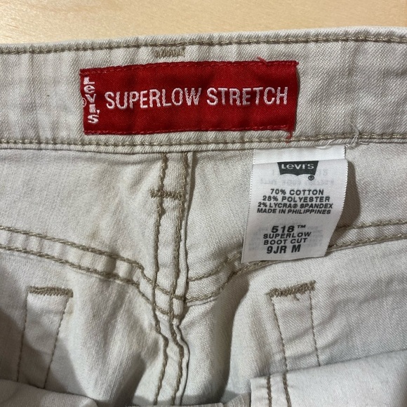 Levi’s 518 Super Low Stretch Boot Cut Jeans 9 JR M (II) - Picture 6 of 11